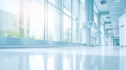 Blurry healthcare facility with blur effect. Blurry empty space and abstract light and shadow, Use it for backgrounds in business ideas or for design ideas.