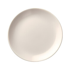 White plate isolated on transparent background