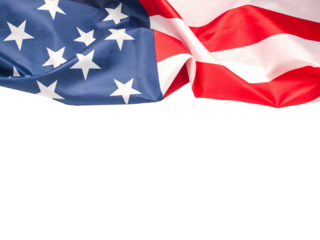 Part of the American flag is on a transparent background.