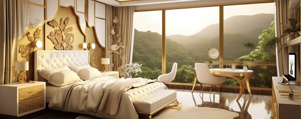 luxurious bed room decoration