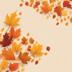 Naklejka na ściany i meble Autumn leaves abstract background - 1