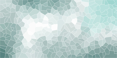 Quartz light Mint Broken Stained Glass Background with White lines. Voronoi diagram background. Seamless pattern with 3d shapes vector Vintage Quartz surface white for bathroom or kitchen	
