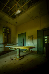 The abandoned chapel with a morgue