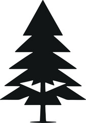 Obraz premium Sleek and Stylish Minimalistic Christmas Trees: Vector Glyph Flat Collection