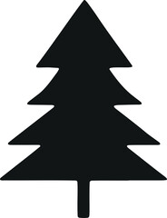 Stylish and Chic Minimalistic Christmas Trees in Vector Glyph Design