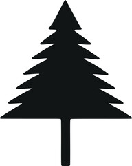 Fototapeta premium Simplistic Holiday Charm: Vector Glyph Flat Christmas Trees for Sale