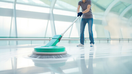 Floor Cleaning Concept Dirt And Cleanliness Dirty Floor - obrazy, fototapety, plakaty