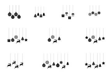 Christmas hanging ornament, hanging decoration element