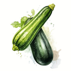 vegetable, zucchini, food, green, isolated, fresh, healthy, courgette, white, squash, organic, vegetarian, marrow, raw, cucumber, ingredient, agriculture, diet, freshness, ripe, nutrition, closeup, ob