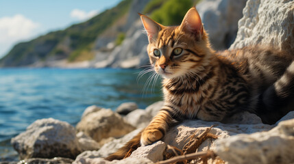 Obraz premium Beautiful, cute cat from Palau