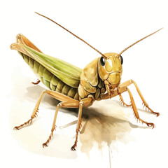 grasshopper, insect, green, animal, macro, isolated, locust, cricket, bug, nature, white, close-up, pest, closeup, antenna, hopper, grass, leg, katydid, brown, wildlife, leaf, one, jump, wild