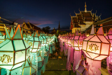  temple at night lantern festival