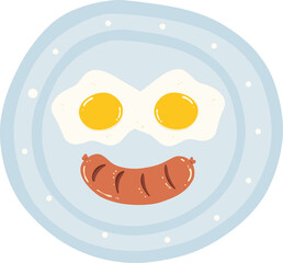 Breakfast plate Egg and Sausage 