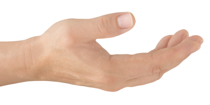 Männliche Hand und Hintergrund transparent PNG cut out