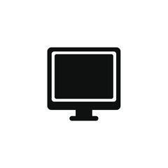 Monitor icon isolated on transparent background