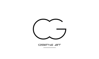 CG, GC, C, G abstract letters logo monogram