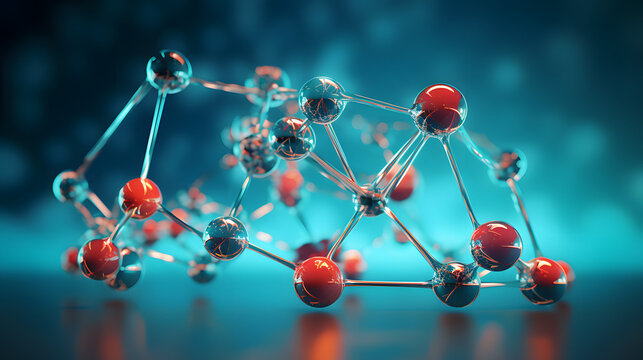 3d illustration of molecule model