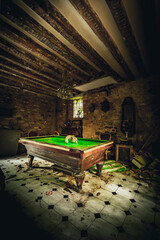 The amazing abandoned billiard farm house.
