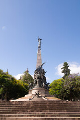 Fototapeta premium Porto ALegre, Rio Grande do Sul, Brazil -November 25, 2023: the center of Matriz Square or Praca da Matriz, Porto Alegre, Rio Grande do Sul, Brazil