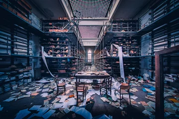 Fototapete The abandoned university library  © KaiMarkus