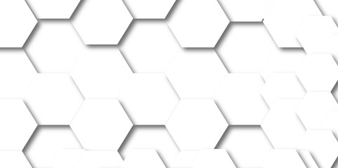 Abstract white and gray grid 3d hexagonal background with hexagons. Abstract hexagon gradient polygonal pattern background vector. seamless bright white abstract honeycomb background.	
