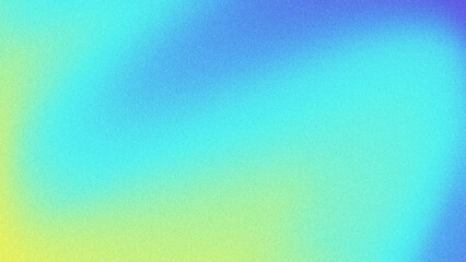 4k grainy yellow blue gradient background with noise. Blurry blue sky and fluorescent yellow colors wave gradient background.