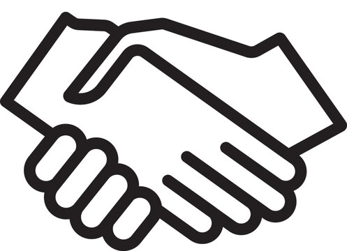 handshake and deal patner vector silhouette
