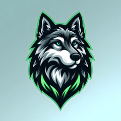 Naklejka premium A Sophisticated and Elegant Wolf: The Logo that Combines High-Quality Craftsmanship and Modern Aesthetic