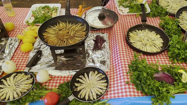 Turkish North Food Hamsi Fish Cooking