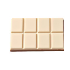 Milk chocolate isolated on transparent background