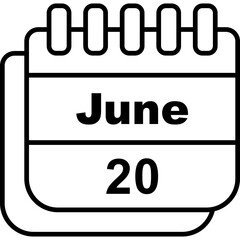 June Calendar Icon