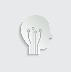 ai icon vector Artificial intelligence icon logo