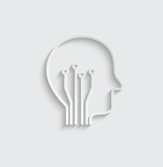 ai icon vector Artificial intelligence icon logo