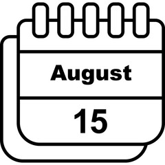 August Calendar Icon