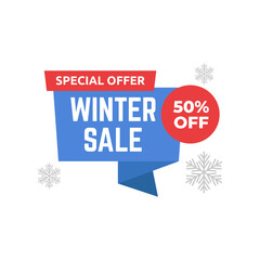 Winter special sale unit. Winter special sale and offer banner