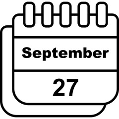 September Calendar Icon