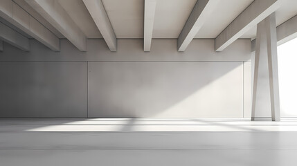 Obraz premium 3d render of abstract futuristic architecture with empty concrete floor