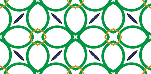 Fototapeta premium golden ornament in Arabian style. Geometric background. Pattern wallpapers and for backgrounds. A popular trend in interior decoration. Geometric texture. Repeated printing.