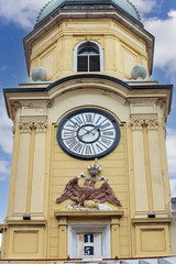 Medieval baroque city clock tower ( Gradska ura) by Korzo promenade, Rijeka, Croatia