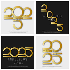 Bonne année - meilleurs vœux 2025 - vecteur pour affiche, bannière, salutation et célébration du nouvel an 2025.