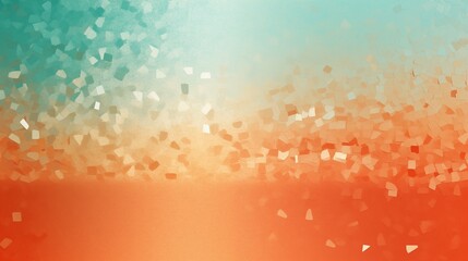 shiny Teal, Coral, and Gold sparkling aluminum foil, abstract background for design, metallic silver, rough edges, gradient blends, colorful textures