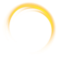 Abstract yellow light neon circle. luminous circle. Luminous spiral cover. Wake Portal and frame, abstract light lines of movement and speed. Yellow color, light ellipse. Brilliant galaxy. Glowing pod