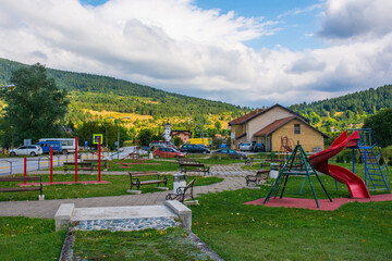 Obraz na płótnie Canvas Drinic Village in the Petrovac municipality of Banja Luka region in Republika Srpska, Bosnia and Herzegovina.