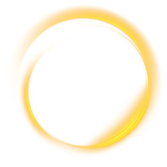 Abstract yellow light neon circle. luminous circle. Luminous spiral cover. Wake Portal and frame, abstract light lines of movement and speed. Yellow color, light ellipse. Brilliant galaxy. Glowing pod