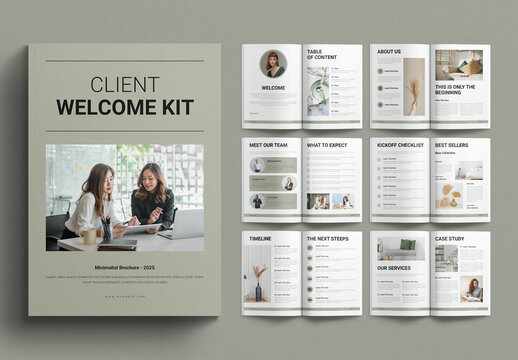 Client Welcome Kit Template Design Magazine Layout