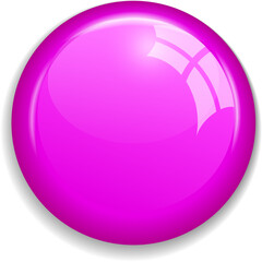 Pink round magnet button - obrazy, fototapety, plakaty