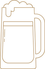 Linear Beer Mug Icon