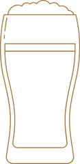 Linear Beer Glass Icon