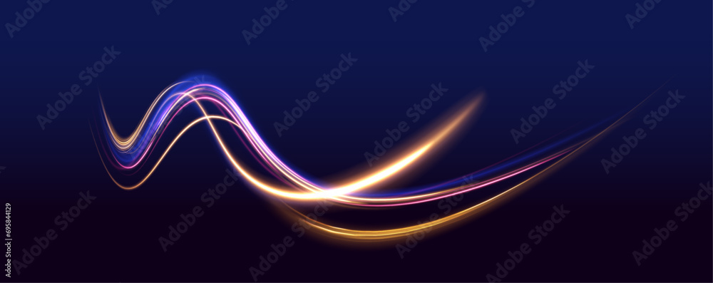 Aufkleber Speed connection vector background. Vector swirl trail effect. Abstract vector fire circles, sparkling swirls and energy light spiral frames. Database fast data transfer acceleration.
