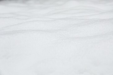 Beautiful white snow outdoors, closeup. Winter season - obrazy, fototapety, plakaty